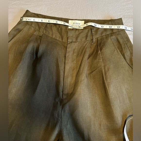 DISSH Norah Olive Linen Pant Size 4 - Picture 13 of 15